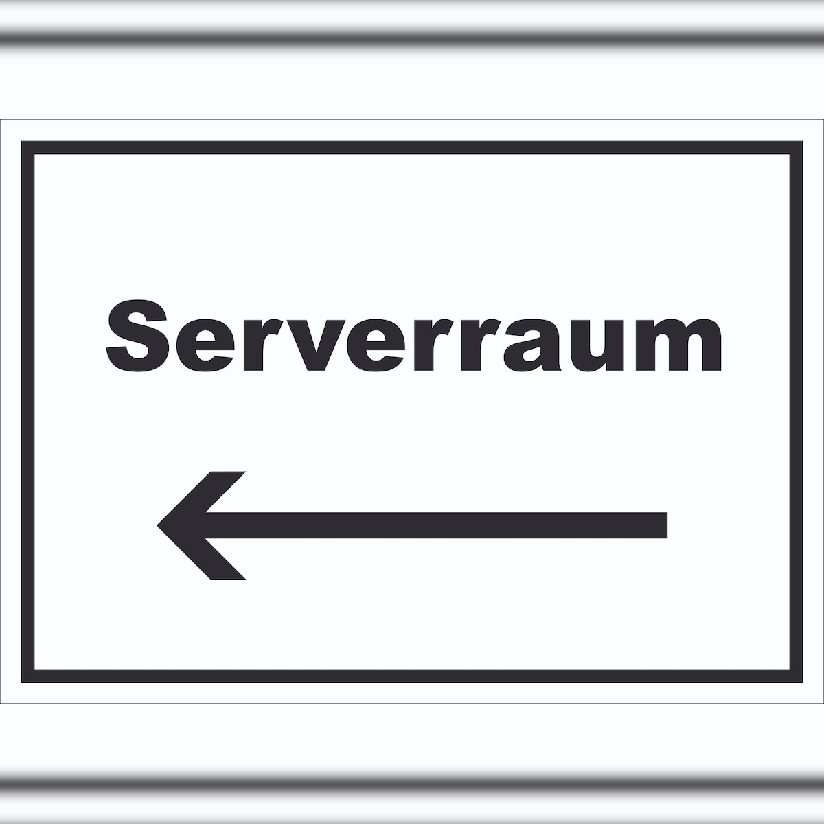 HB-Druck Serverraum Schild mit Text und Richtungspfeil links Computer IT PC waagerecht A0 (841x1189mm) Image
