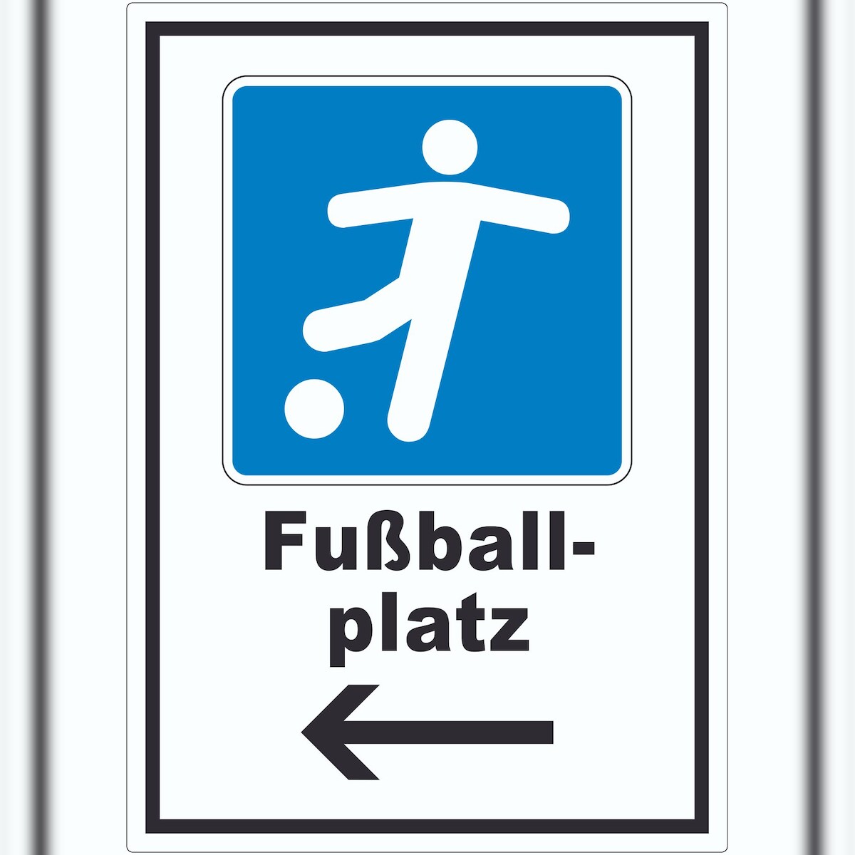 HB-Druck Fußballplatz Aufkleber mit Pfeil links A7 (74x105mm) Image