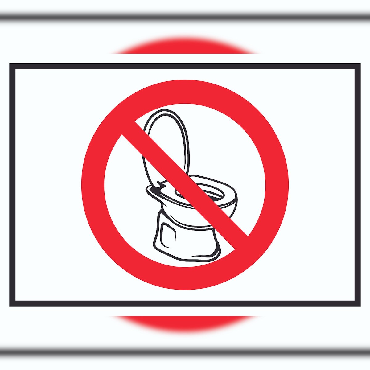 HB-Druck Hier ist kein WC Schild mit Symbol A0 (841x1189mm) Image