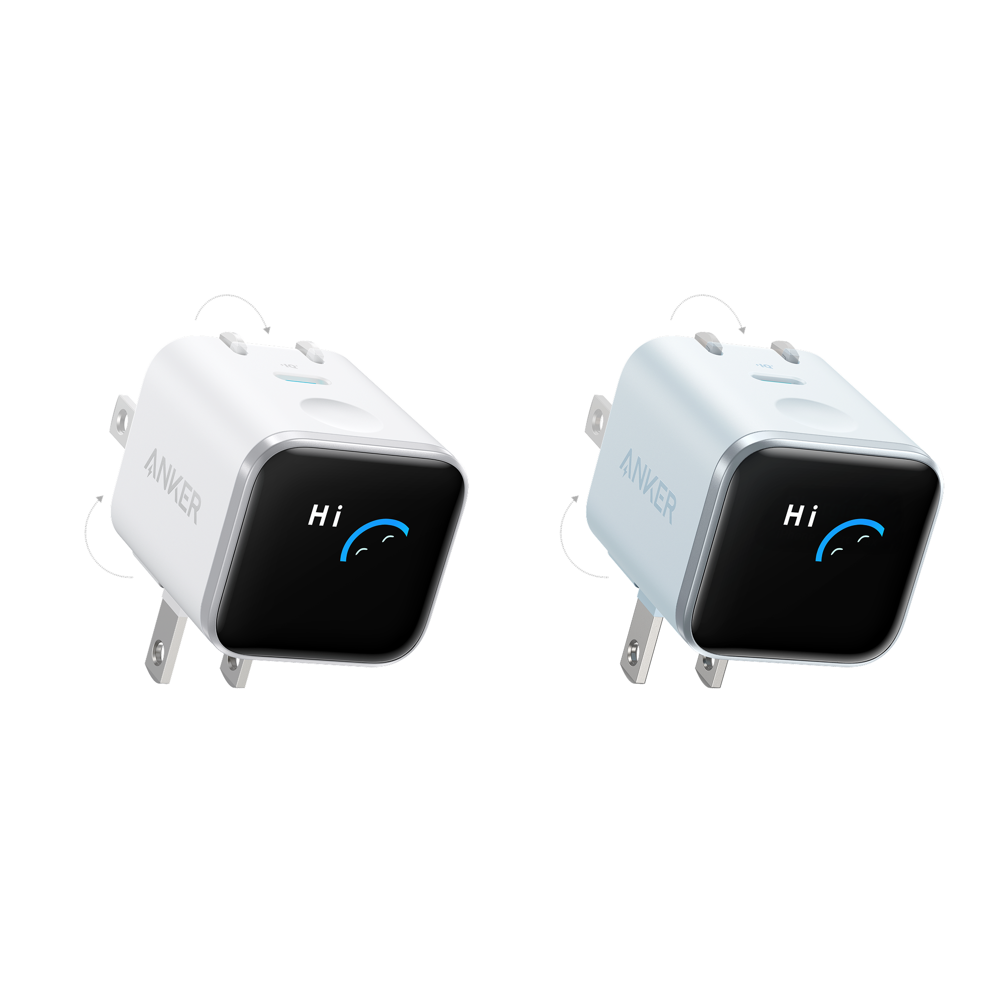 Anker Nano Charger (45W, Smart Display, 180Â° Foldable, 2-Pack)