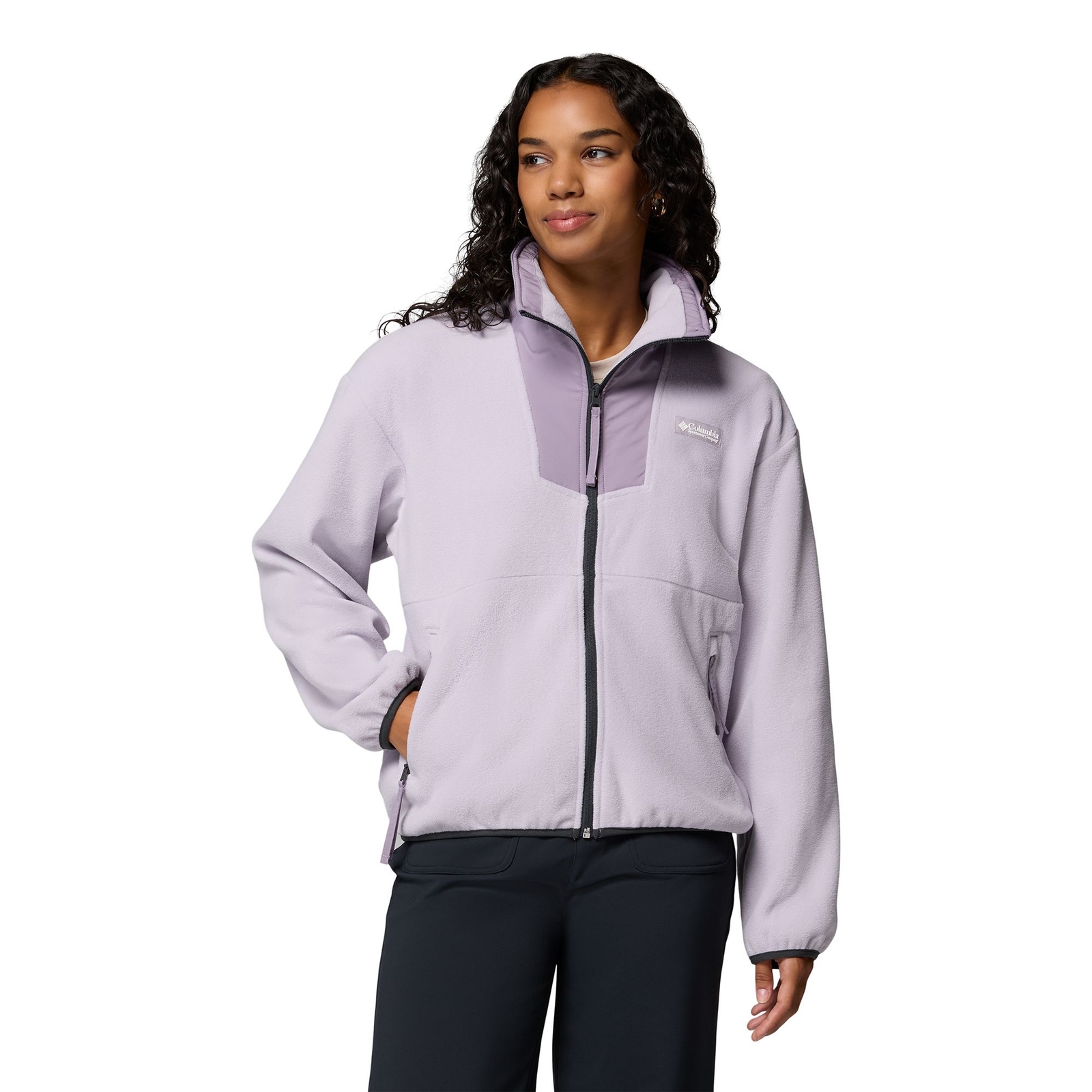 Columbia Women's Sequoia Grove Full-Zip Fleece (Size XXL) Lavender Pearl, Fleece,Polyester