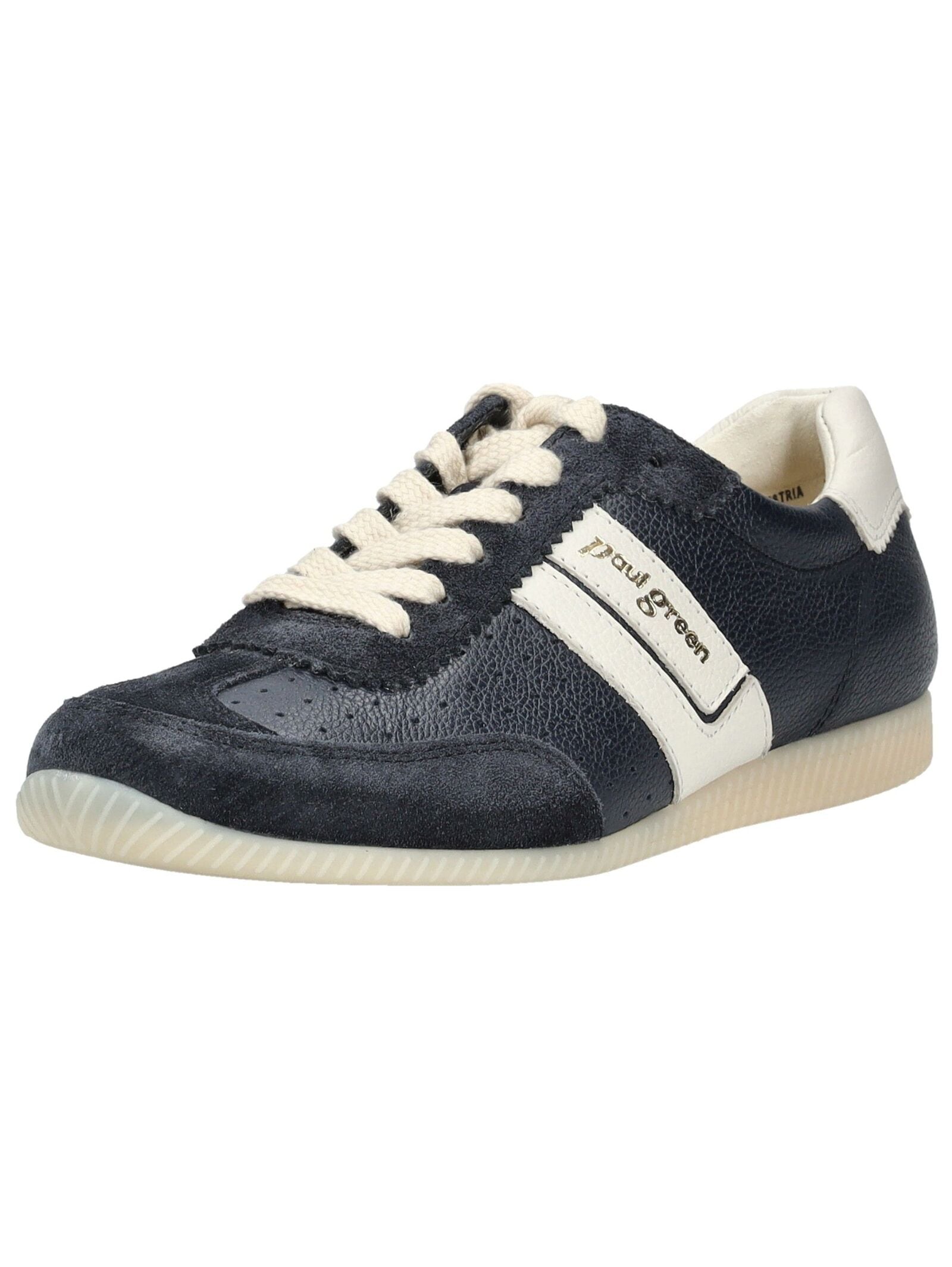 Schnürschuh PAUL GREEN "Paul Green Halbschuhe Glattleder", Damen, Gr. 39, blau, Glattleder, Schuhe Schnürschuh