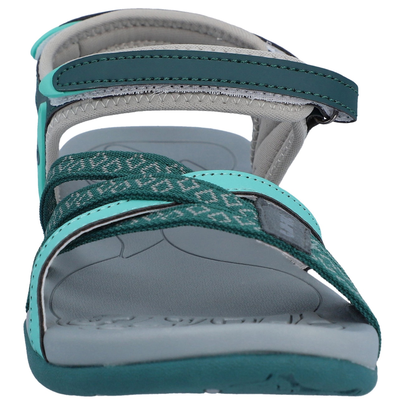 Sandale HI-TEC "Hi-Tec Sandalen Savanna II", Damen, Gr. 38, Normalschaft, dk moos, wasserwelle, Polyester + Polyurethanband + Multi-Elastan, Schuhe Sandale