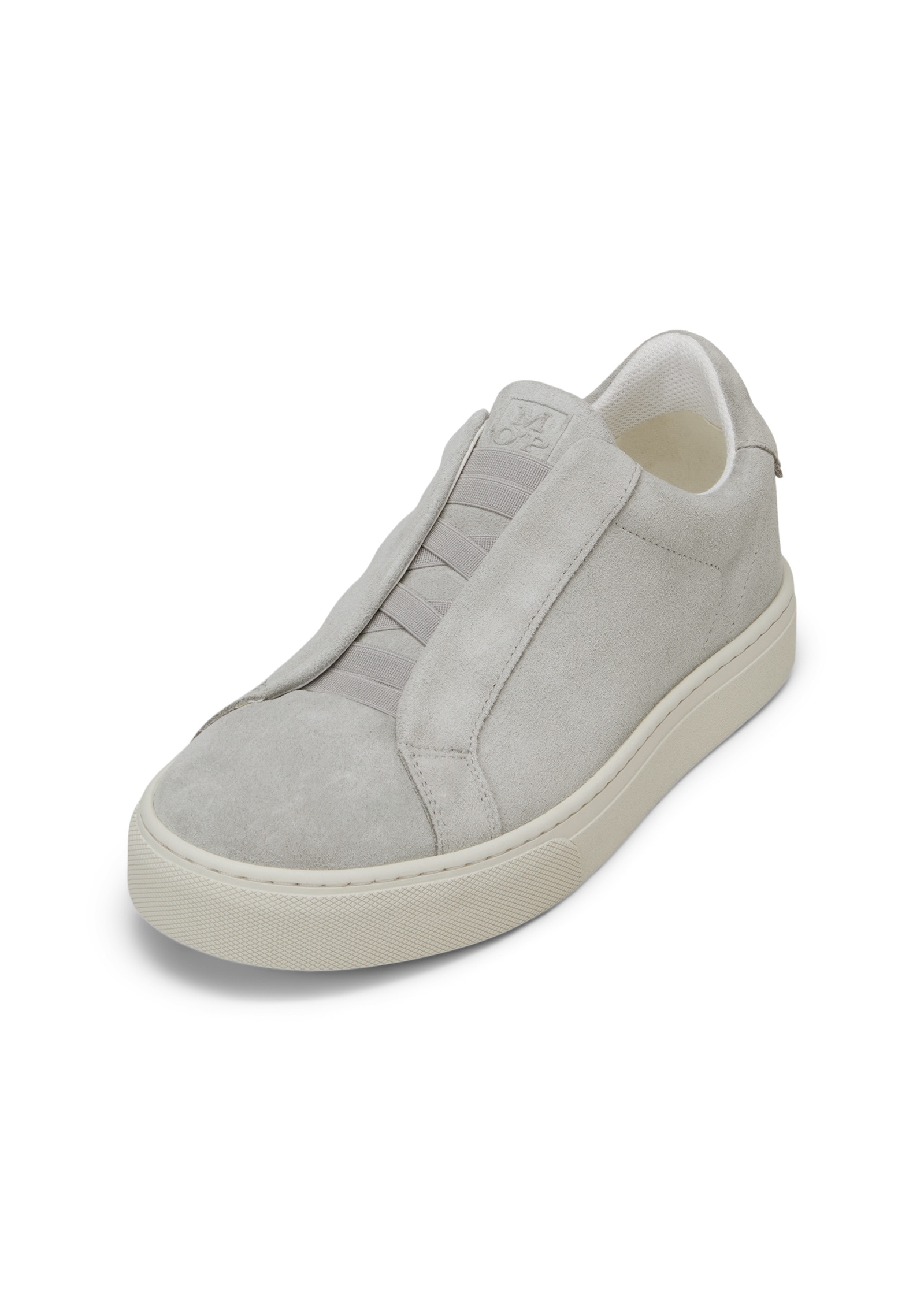 Sneaker MARC O'POLO "aus weichem Veloursleder", Herren, Gr. 41, light grau, Obermaterial: 100% Leder (Rind), unifarben, Schuhe Sneaker