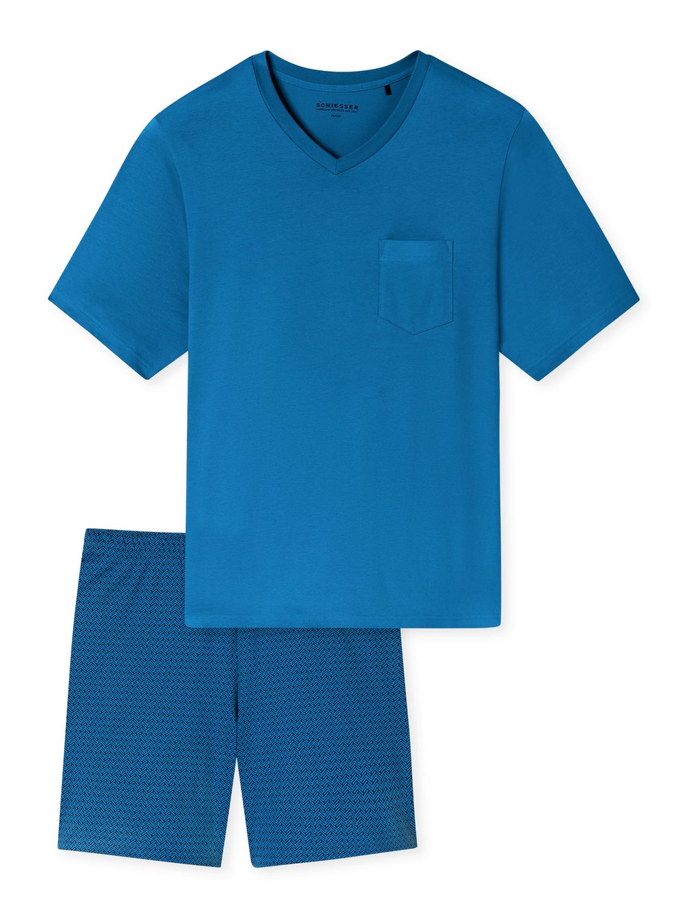 Schiesser Pyjama Herren blau, 58 Image