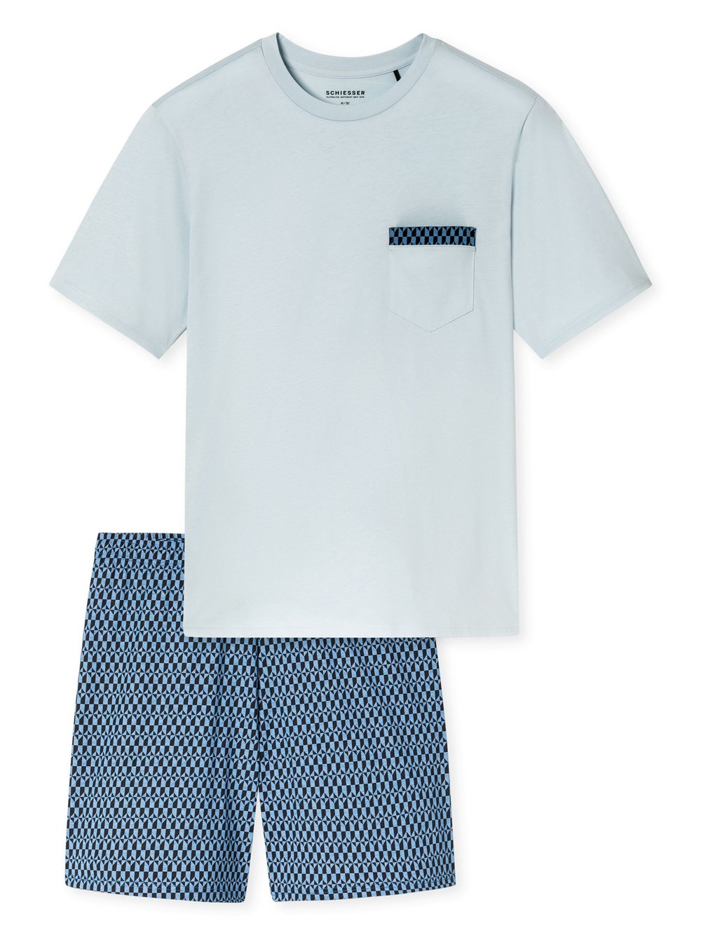 Schiesser Pyjama Herren hellblau, 58 Image