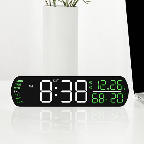 Tragbarer digitaler LED-Wecker mit Vibrations- und Blinkalarm für Tiefschläfer und Erinnerungsfunktionen Image