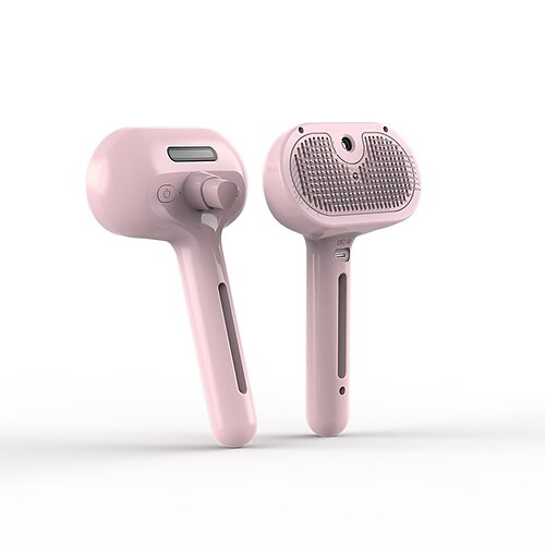 Multifunktionale Katzendampfbürste – wiederaufladbares USB-Pflegegerät für Haustiere zum Entfernen von Fell und zur Reinigung, Edelstahlborsten, wasseraktiviert, Hundemassagegerät, die beste