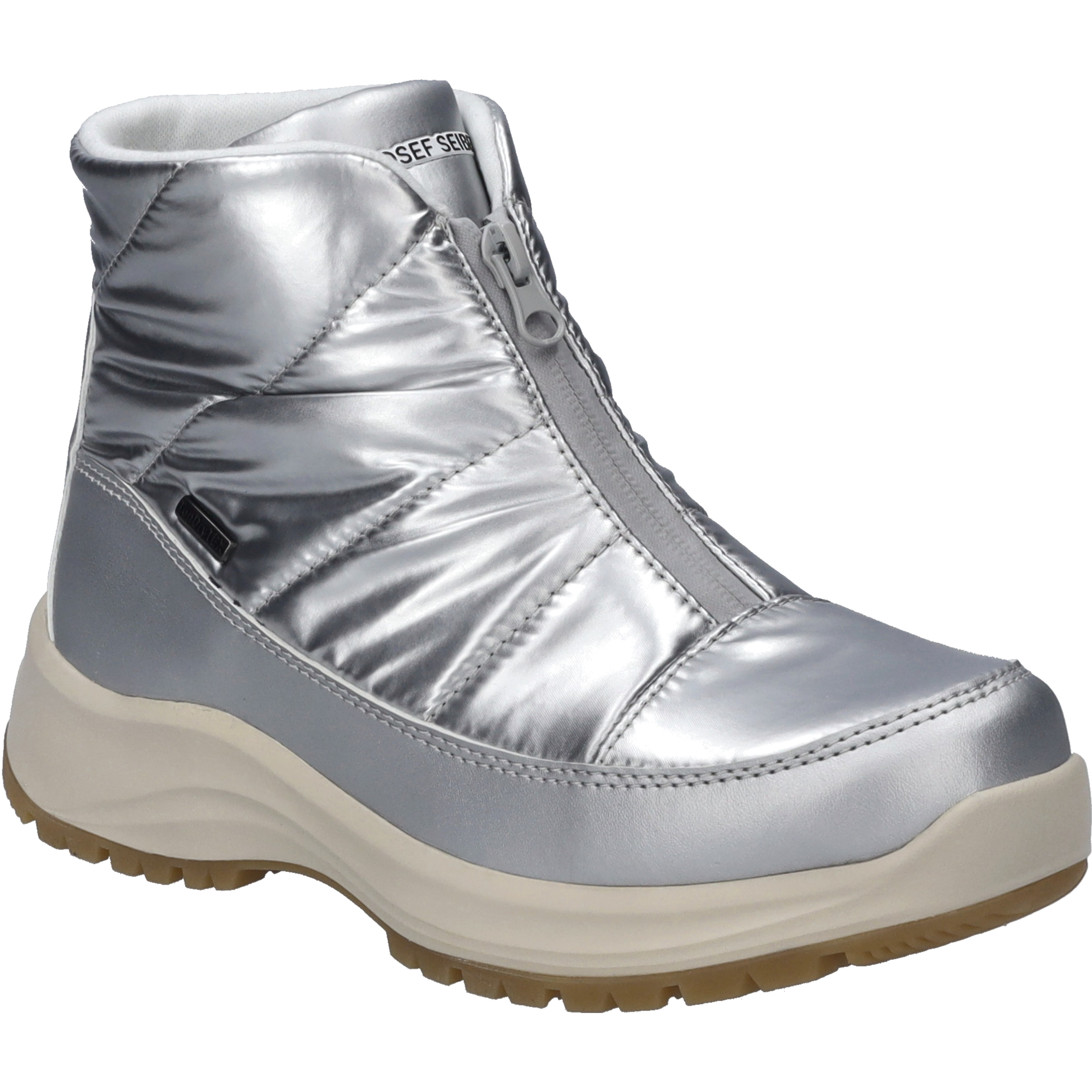 Stiefelette JOSEF SEIBEL "Colorado 55, silber", Damen, Gr. 38, silber, Obermaterial: 100% Textilmaterial TEXMAT., Schuhe Stiefelette