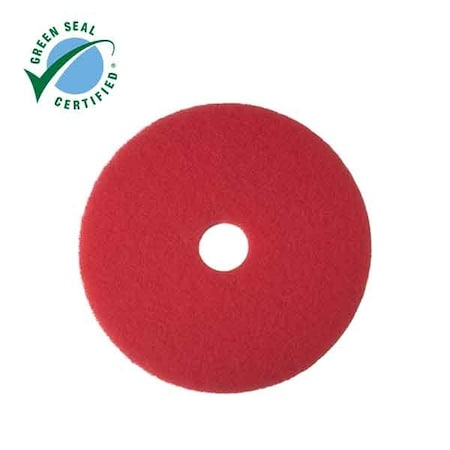 3M 5100N 344 Buffing Pad 5100N,19",Red,PK5