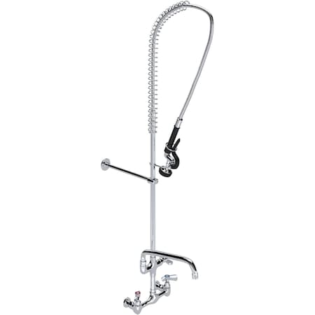 AMGOOD AMG FCT-WM-PR-ADD-A3-Z Wall-Mounted Pre-Rinse Assembly with 8 in.