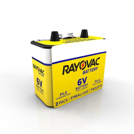 RAYOVAC 944-2RC Rayovac Zinc Carbon 6-Volt 6 V 8.5 mAh Lantern Battery 2 pk