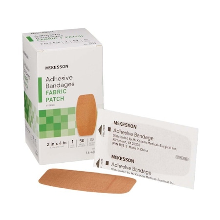 MCKESSON 16-4817 Tan Adhesive Strip, 2 x 4 Inch, 50PK