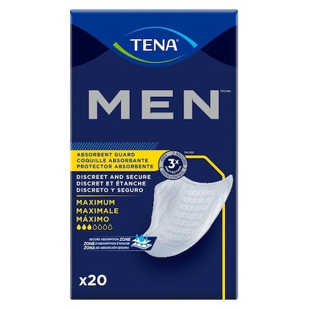 TENA MEN MAXIMUM 50600 TENA Men Moderate Guards, Bladder Control Pad, 120PK
