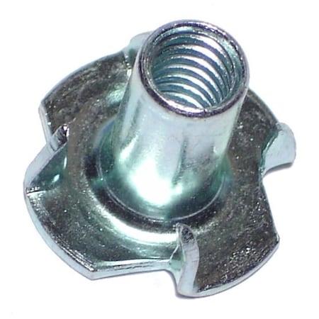 MIDWEST FASTENER 60887 T-Nut, 3 Prongs, 1/4"-20, Steel, Zinc Plated, 9/16 in