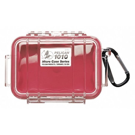 PELICAN 1010 Red Micro Case, 5.88"L x 4.06"W x 2.12"D