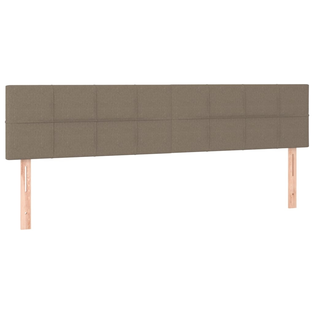 vidaXL Kopfteile 2 Stk. Taupe 90x5x78/88 cm Stoff Image