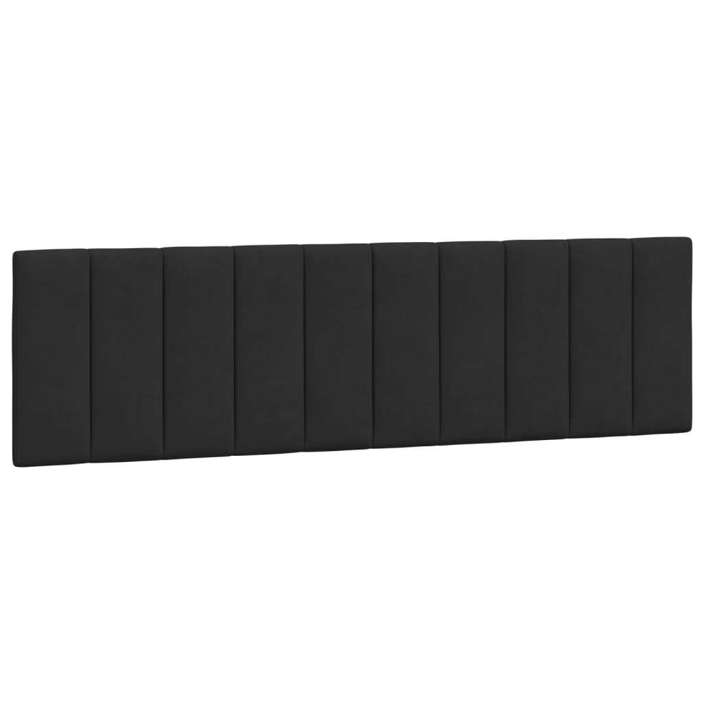 vidaXL Kopfteil-Kissen "Hanko" Schwarz 180 cm Samt Image