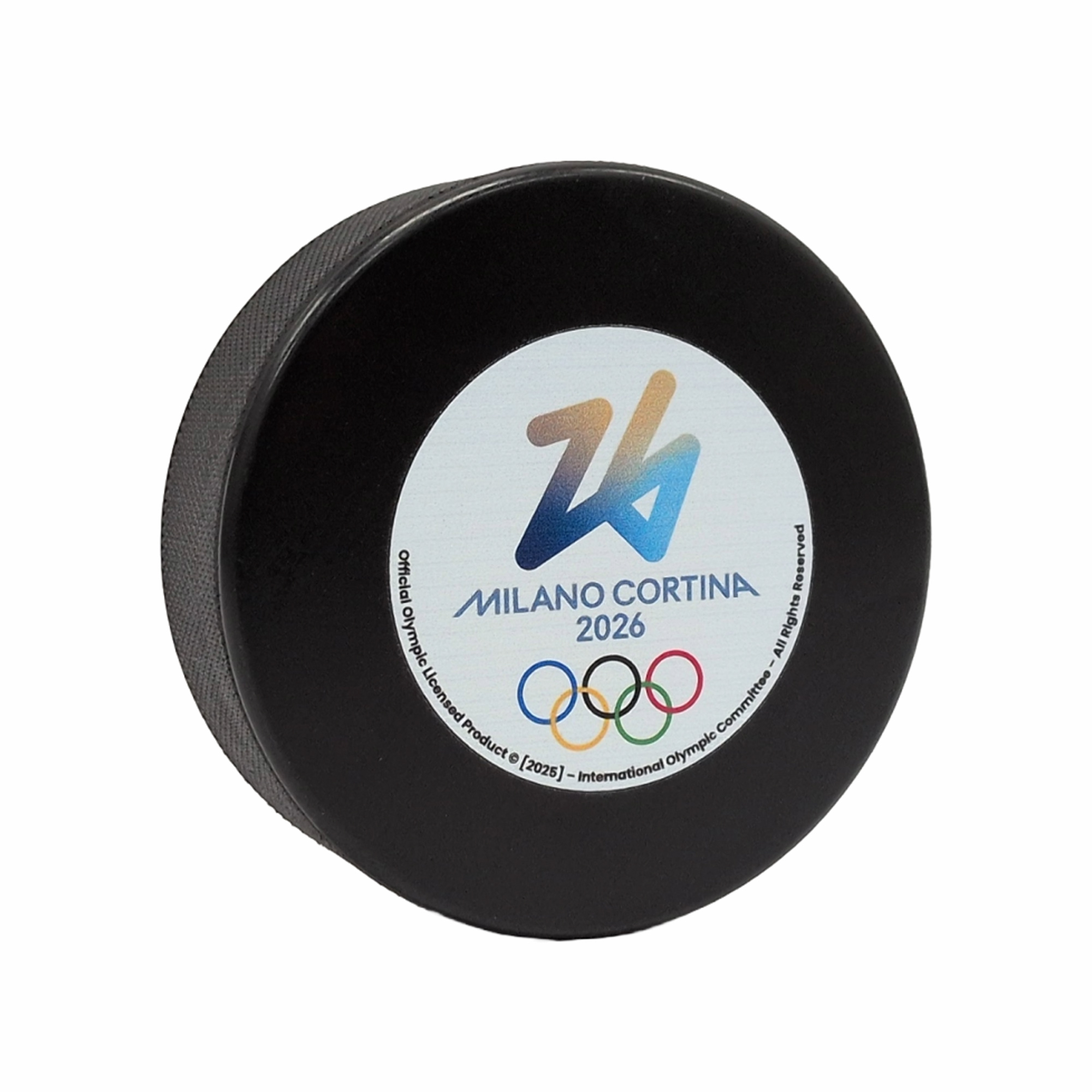 Milano Cortina 2026 Eishockey-Puck – Schwarz Image