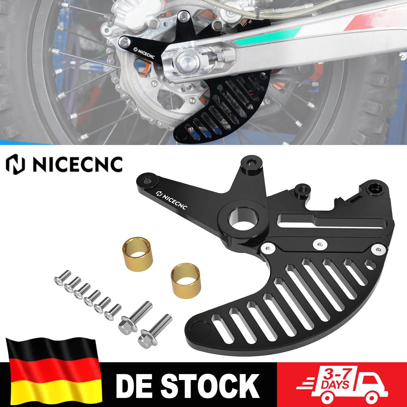 2025 Per KTM EXC 300 EXC-F 350 XC SX 125 SXF 450 XCFW XWF 500 2004-2025 Staffa Doppia Pinza Freno Posteriore Protezione Disco Freno Stunt SMR 450
