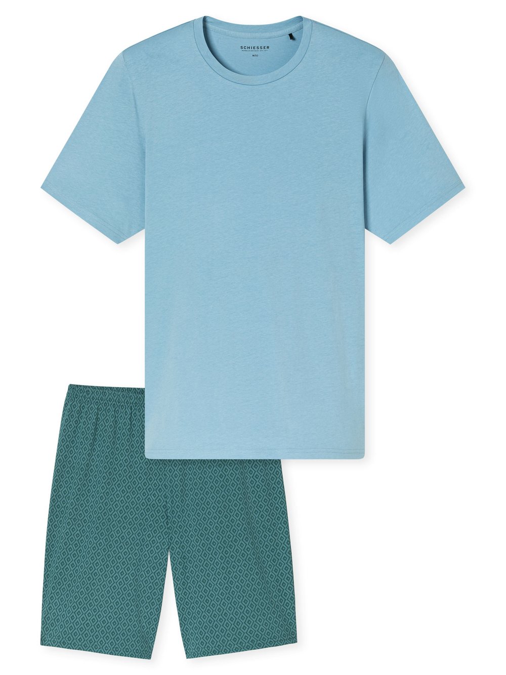 Schiesser Pyjama Herren hellblau, 56 Image