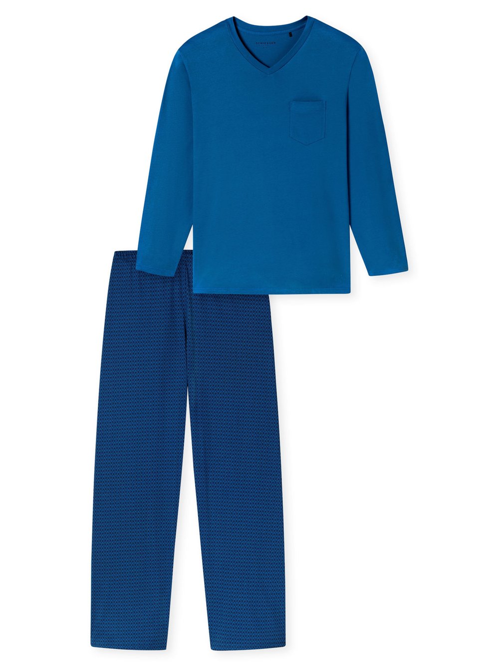 Schiesser Pyjama Herren blau, 48 Image