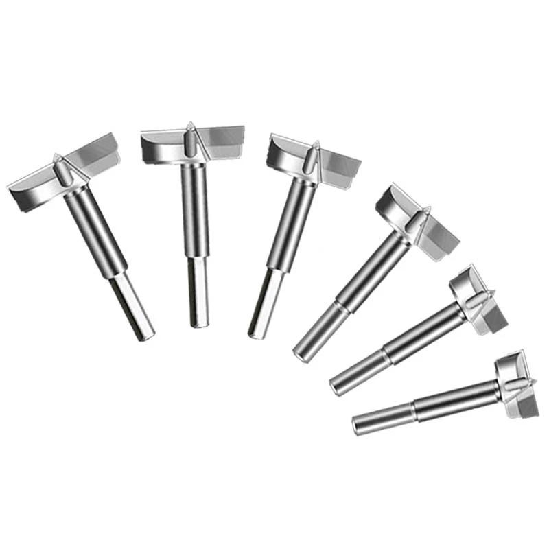 5 stücke/6 stücke forstner Kohlenstoffs tahl Bohr bohrer Holz bearbeitung selbst zentrierende Lochs äge Wolfram karbid Holz schneider Werkzeugs atz Image