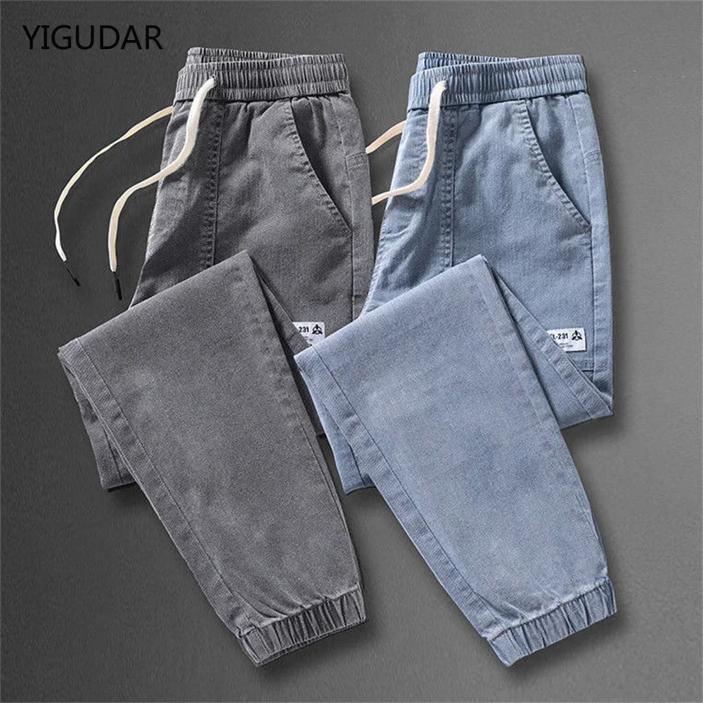 Frühling Sommer Schwarz Blau Cargo Jeans Männer Streetwear Denim Jogger Hosen Männer Baggy Harem Jean Hosen Jeans für Männer
