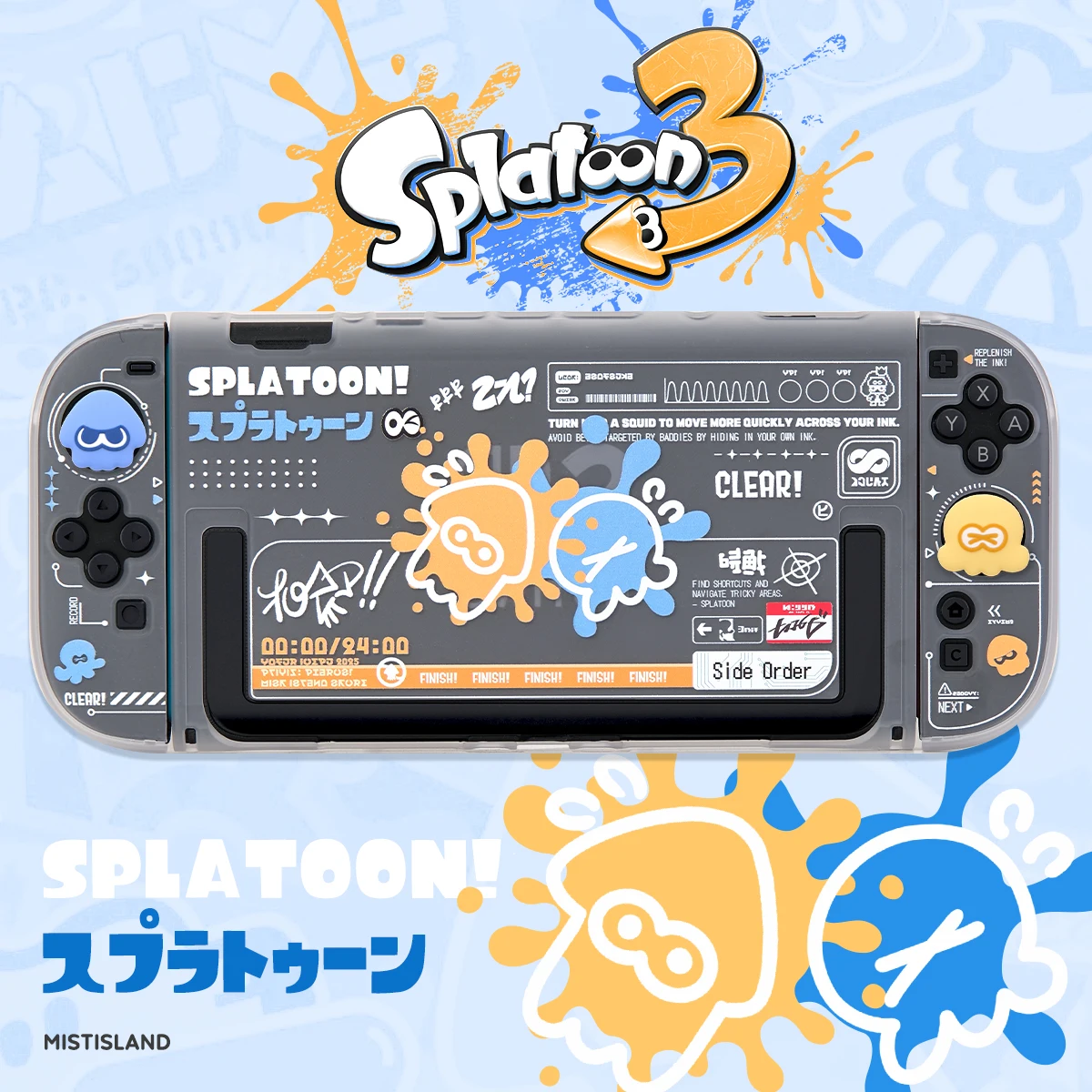Splatoon 3 Schutzhülle für Switch 2 – zweiteiliges Split-Shell-Design – NS2-Konsolenzubehör, Gaming-Abdeckung Image