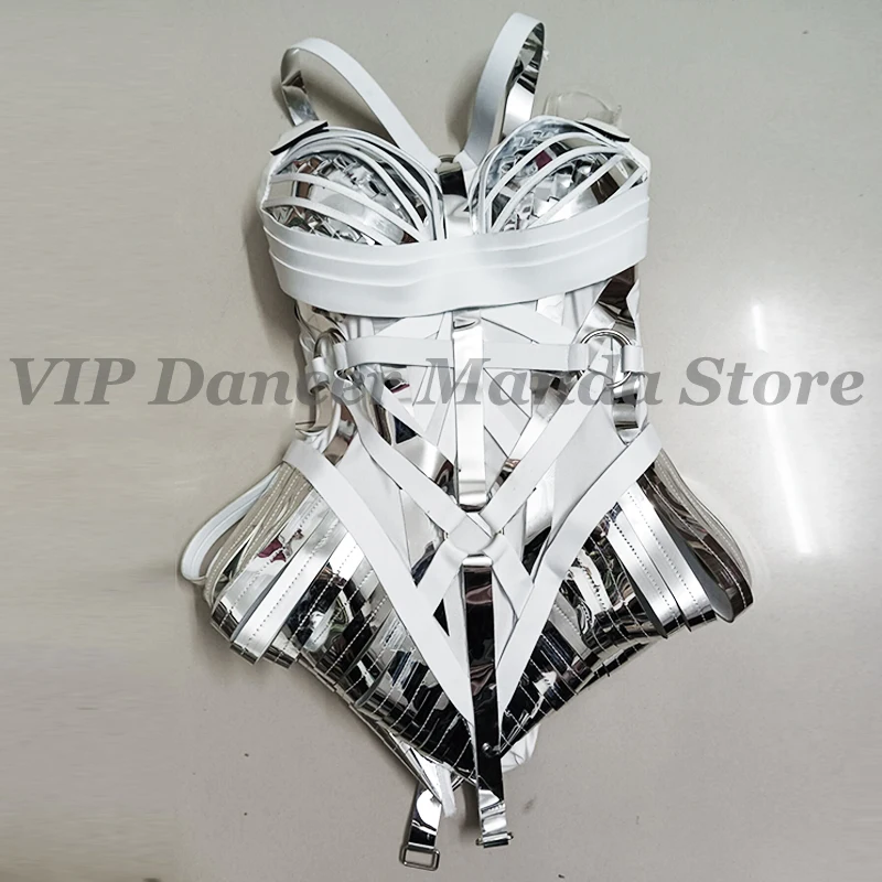 Sexy Gogo Tänzerin Outfit Future Sense Body Nachtclub Bar Pole Dance Kleidung Party Rave Kleidung Drag Queen Kostüm VDB6088