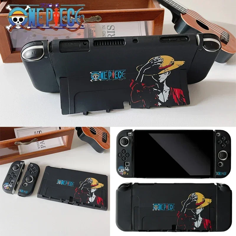 One Piece Ruffy Hülle für Nintendo Switch NS OLED Cartoon Anime Konsole Joycon Cover Weiche TPU Schutzhülle Spielzubehör Image