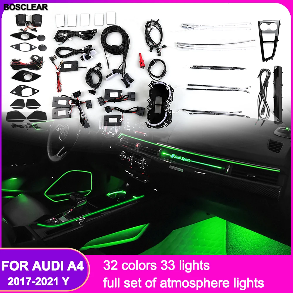 Auto Umgebungs licht Für Audi A4 A4L RS4 S4 A5 S5 B9 Dashboard Umgebungs Licht LED Bar Streifen Licht Trim willkommen Licht Fahrstuhl Hochtöner Image