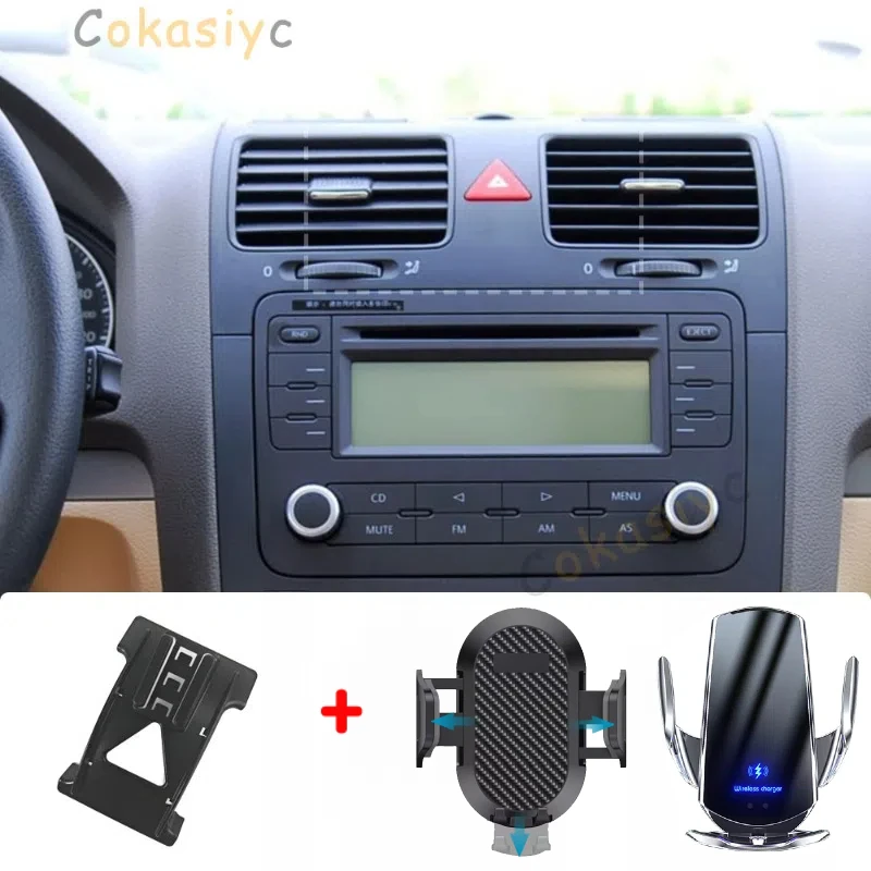 Auto Telefon Halter Für Volkswagen VW JEETA MK5 2006-2011 Handy Halterungen Auto Drahtlose Lade Spezielle Feste Basis zubehör Image