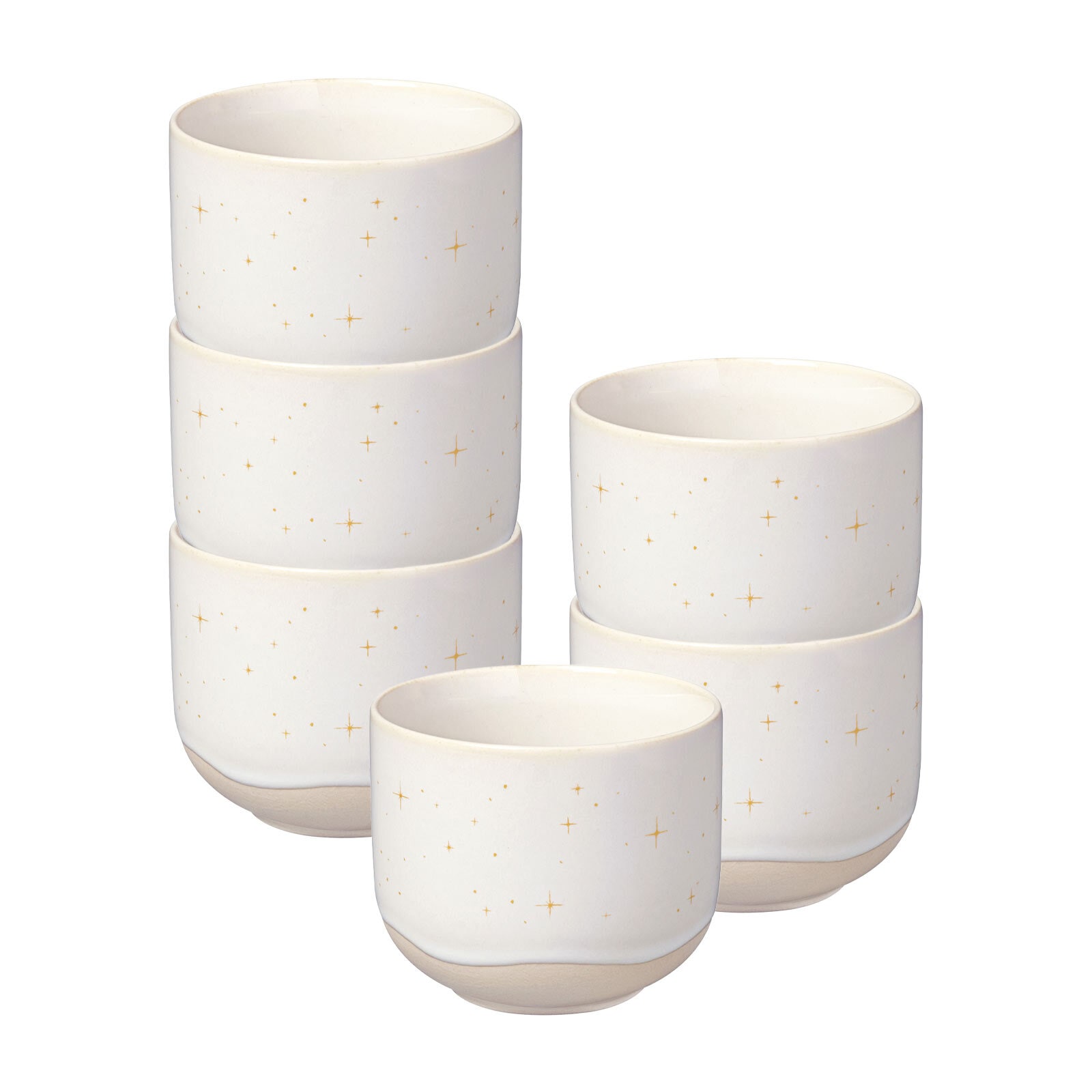 Tasse "Tassen Winter Glow 260 ml 6er Set beige", beige, 6 tlg., Porzellan, LIKE. BY VILLEROY & BOCH, Trinkgefäße, Tasse