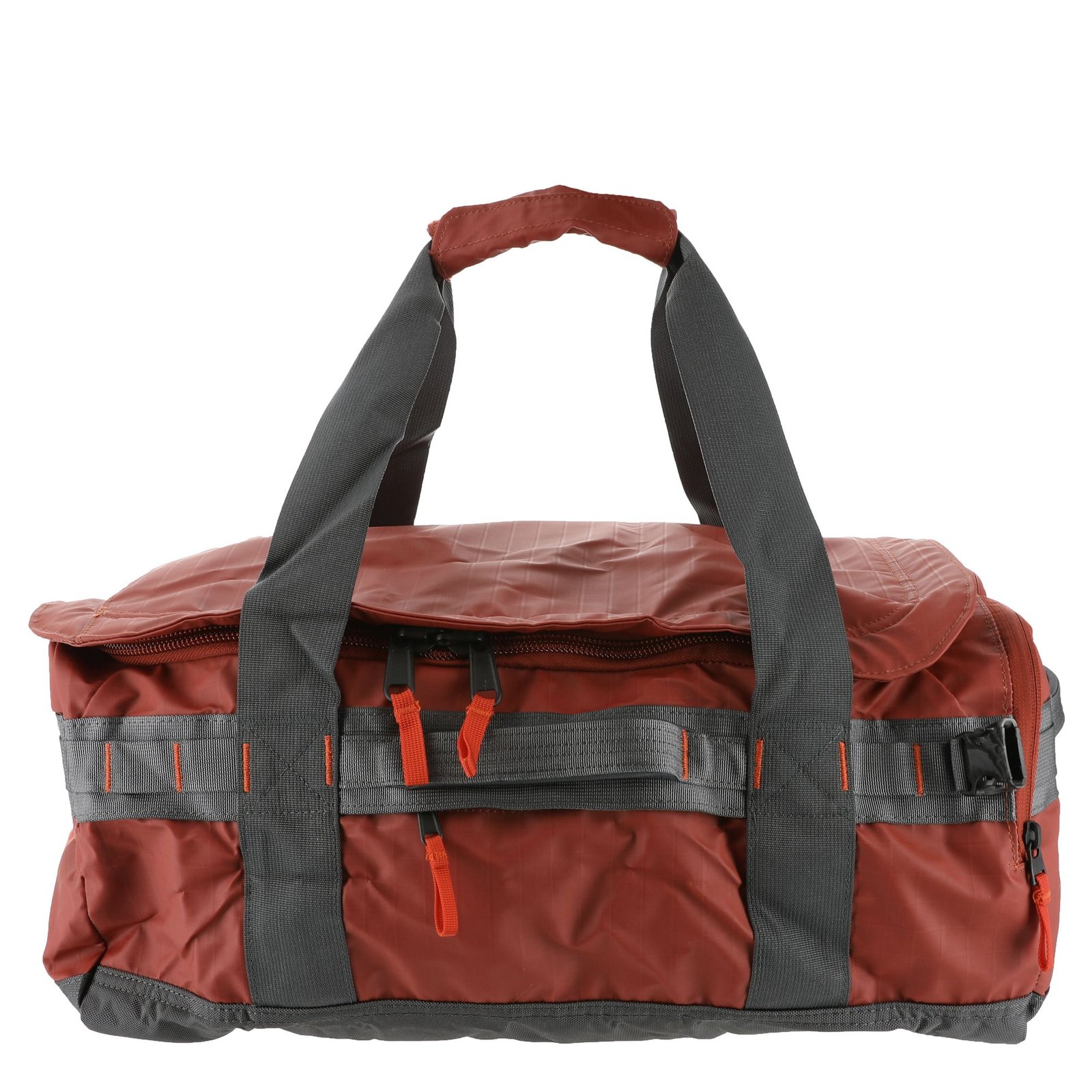 The North Face Base Camp Voyager Duffel-42L Iron Clay/Anthracite Grey/Lava Red