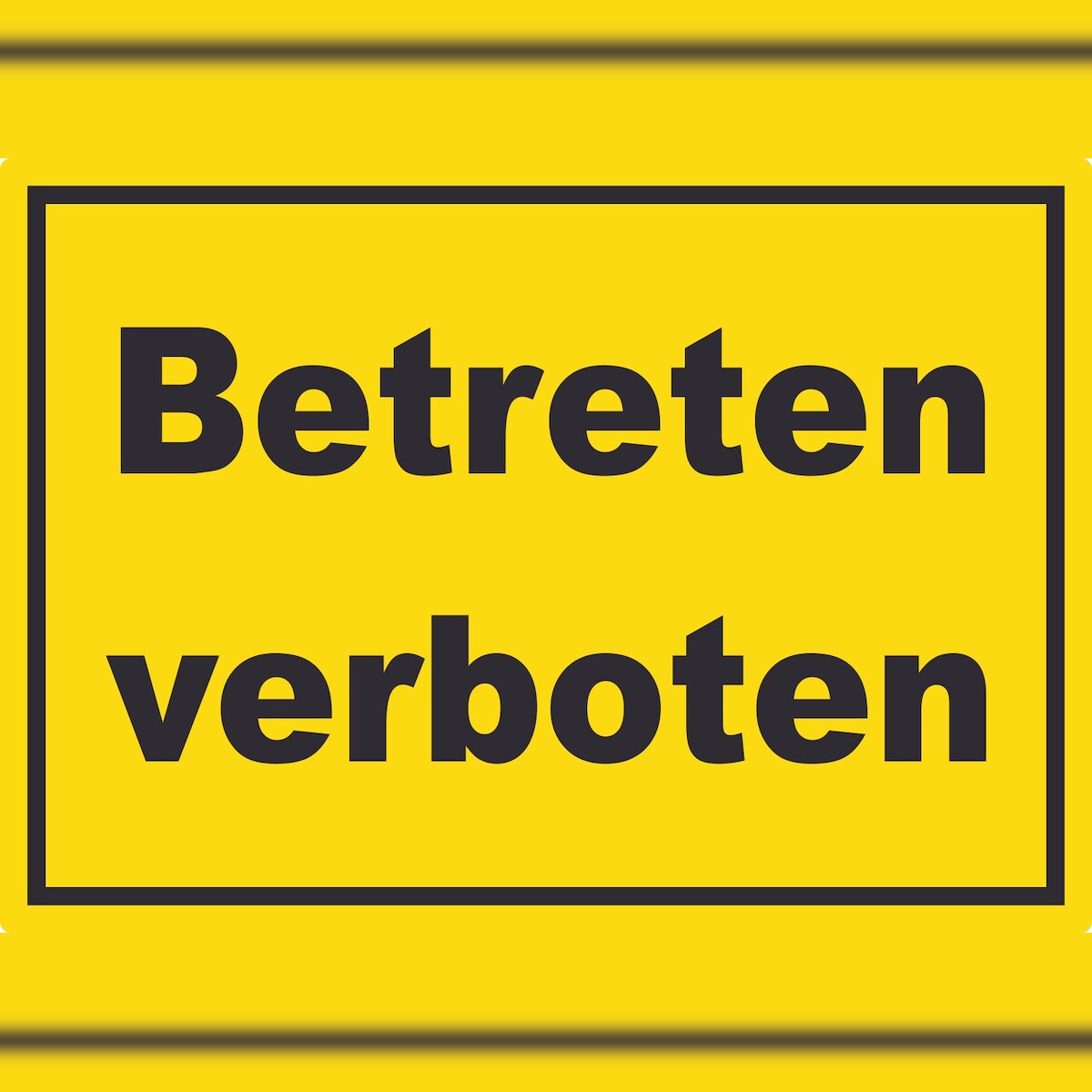 HB-Druck Betreten verboten Schild gelb-schwarz A4 (210x297mm) Image