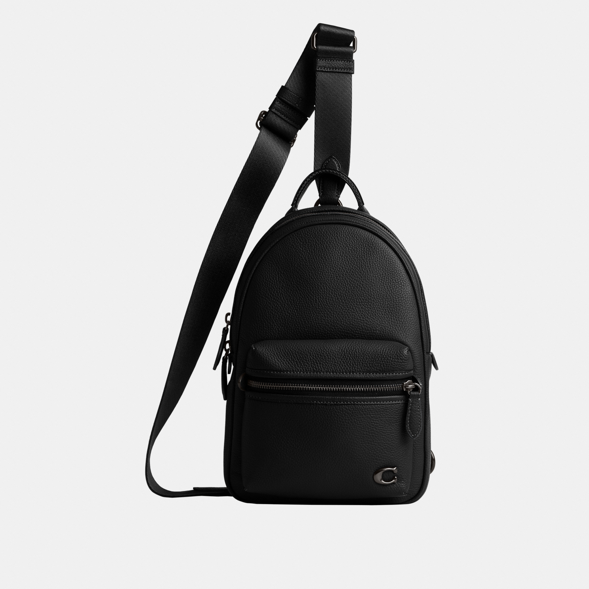 Coach Mens Charter Pack - Black Leather - One Size | Coach Sale | Discount Designer Brands