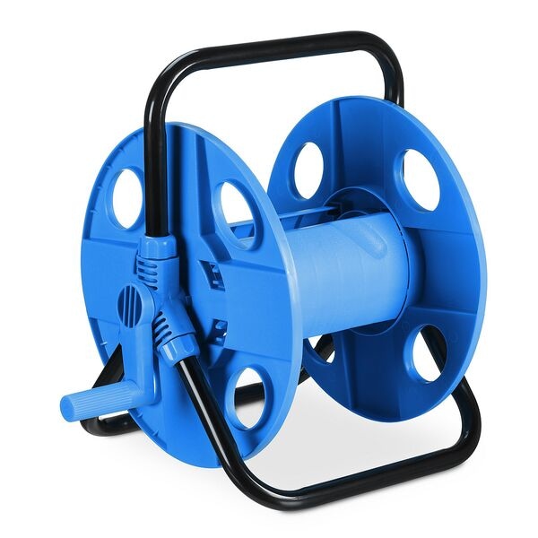 relaxdays Schlauchtrommel 30 Meter blau blau, 42x38x31 cm Image