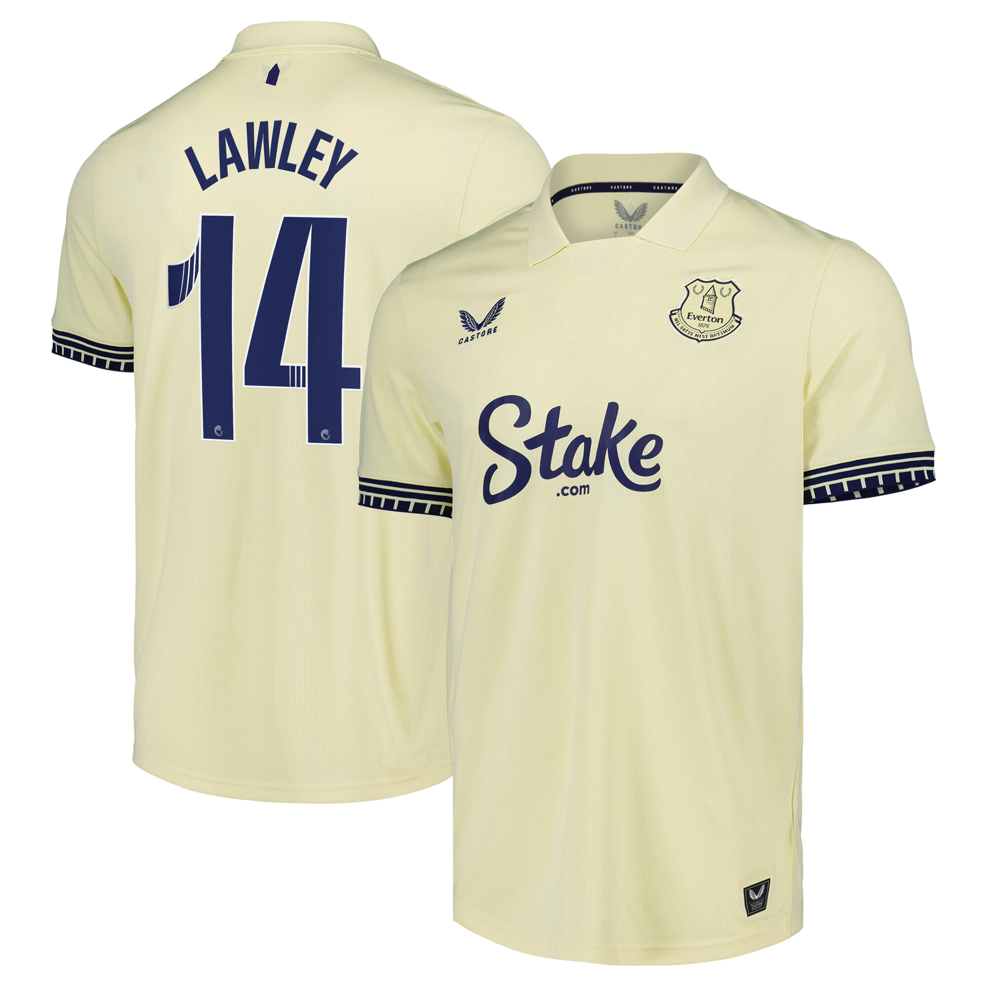 Everton Castore WSL Auswärtstrikot 2025-26 mit Aufdruck Lawley 14 Image