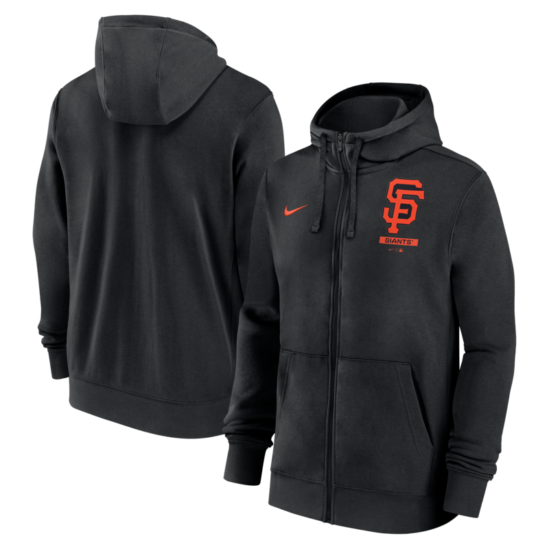 San Francisco Giants Nike Baumwoll-Fleece-Hoodie mit durchgehendem Reißverschluss – Herren Image