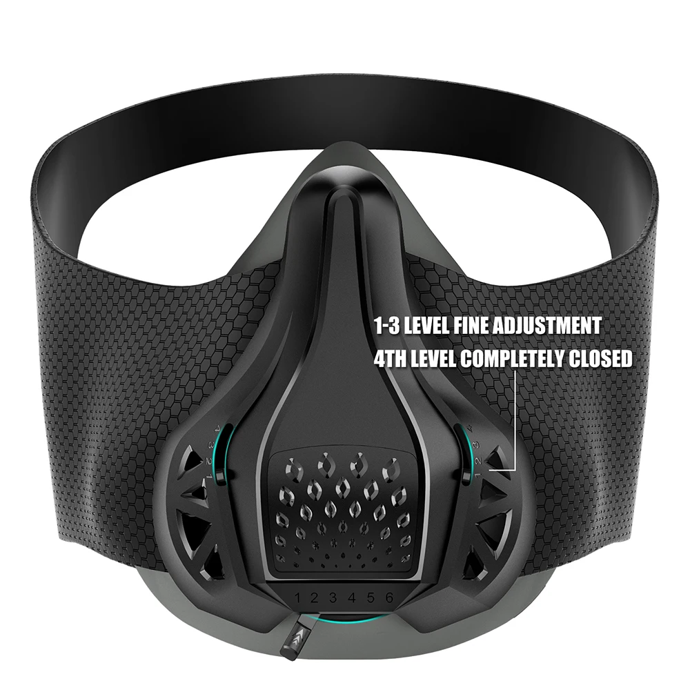 Masque de sport Conception réglable à plusieurs niveaux pour les entraînements cardio en salle de sport, l'entraînement d'endurance en cours d'exécution et le conditionnement physique