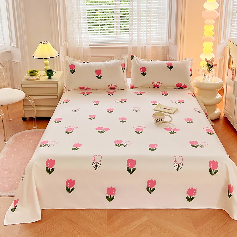 1 ou 3 pièces de draps plats pour lit, taies d