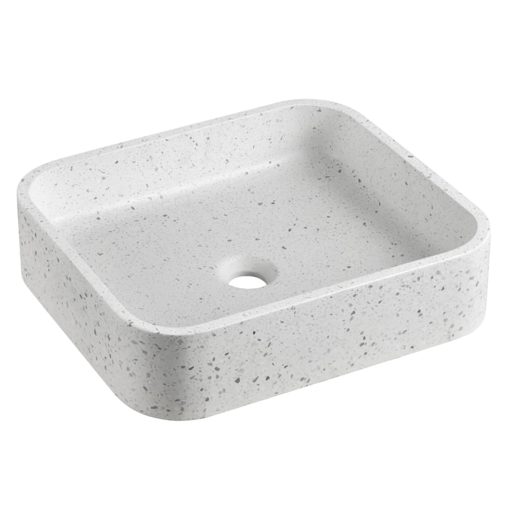 Vasque à poser rectangulaire en terrazzo 45x38cm