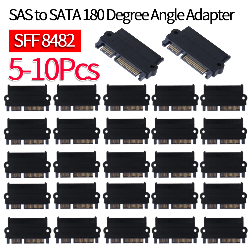 5/10 Stücke SFF-8482 SAS Festplatte Zu Motherboard SATA Adapter Unterstützung SATA 3 SAS Festplatte Adapter 180 Grad Winkel Adapter Karte Image