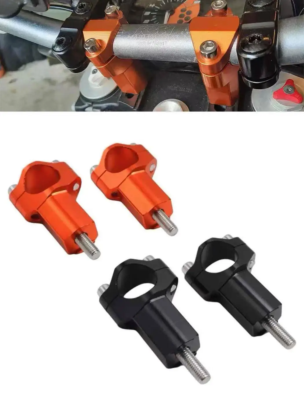 Motorrad CNC Lenker Riser Clamp Richtung Lenker Halterung Geeignet für KTM EXC EXCF SX SXF XC XCF XCW für Husaberg für ADV Image