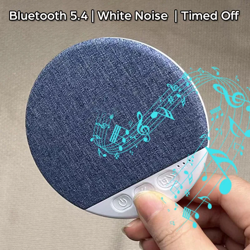 Schlafhilfe-Kissen-Lautsprecher Bluetooth 5.4 Kabelloser Mini-White-Noise-Lautsprecher mit Einstellbaren Timern, Langlebiger Akku für Tiefen Schlaf Image