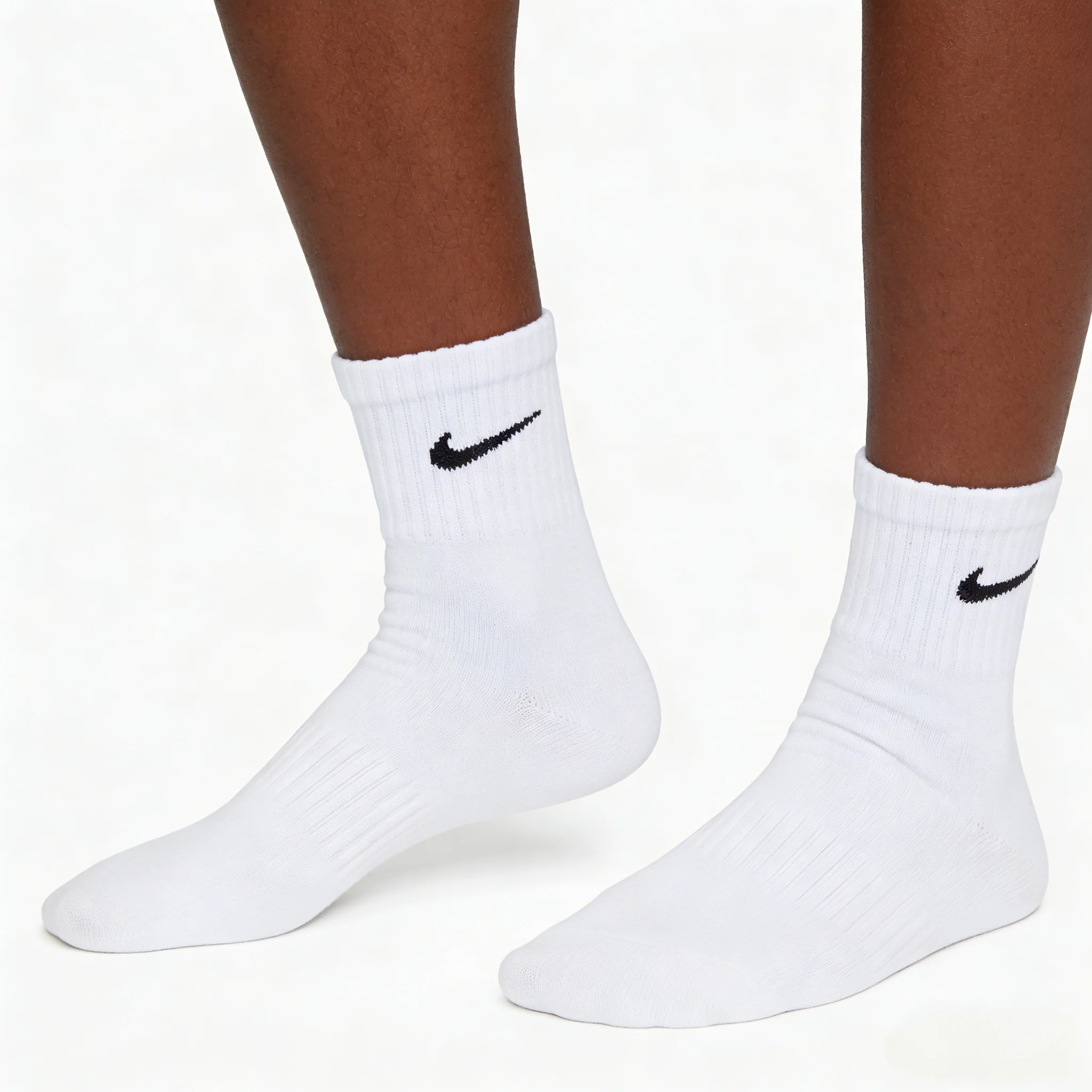 Nike Casual Cushioned Mid-Cut Basketballsocken Unisex Combo Pack Weiß SX7667-100 Image
