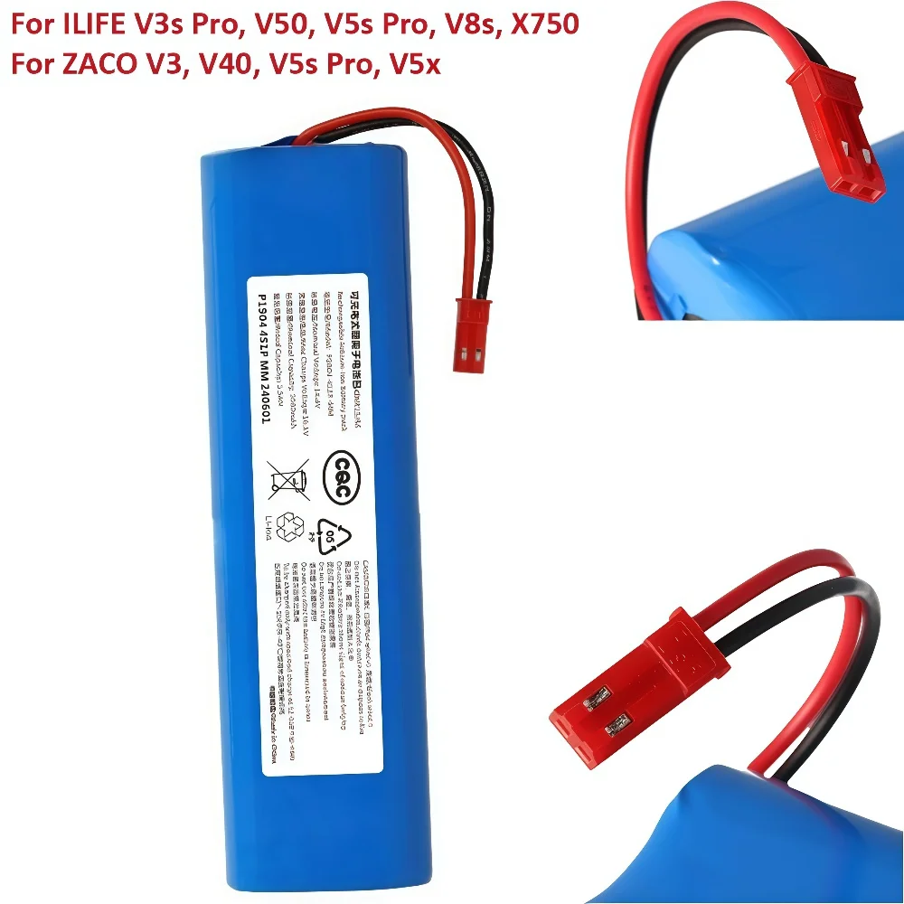 14,4-V-Akku 18650B4-4S1P-AGX-2 für Chuwi/DEXP/Gutrend Joy 95 iLife v50/v55/v8s/v5s pro/v3s pro Staubsauger. Image