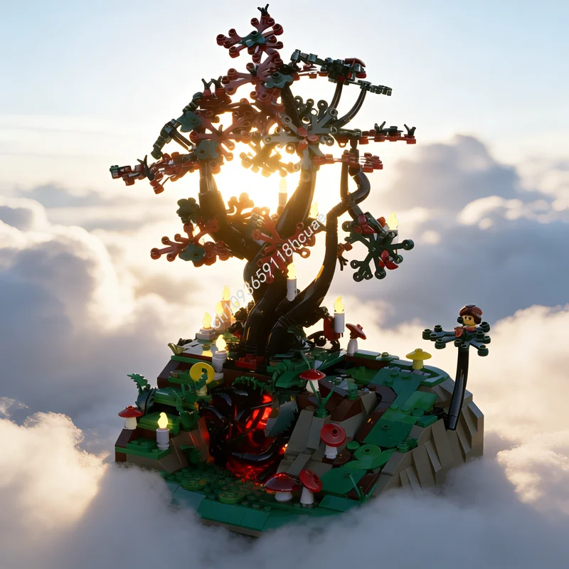 862-teiliges MOC Sammler-Minifiguren Dungeons & Dragons Das Rituale Baum-Modell Bausteine Konstruktionsspielzeug Weihnachtsgeschenk für Kinder Image