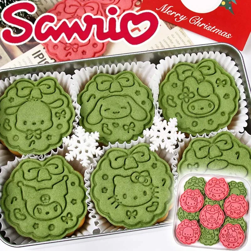 1/6PCS Sanrio Hallo Kitty DIY Küche Zubehör Weihnachten Cookie Form Set Kreative Backen Keks Werkzeuge Zucker Cookie shaper Image